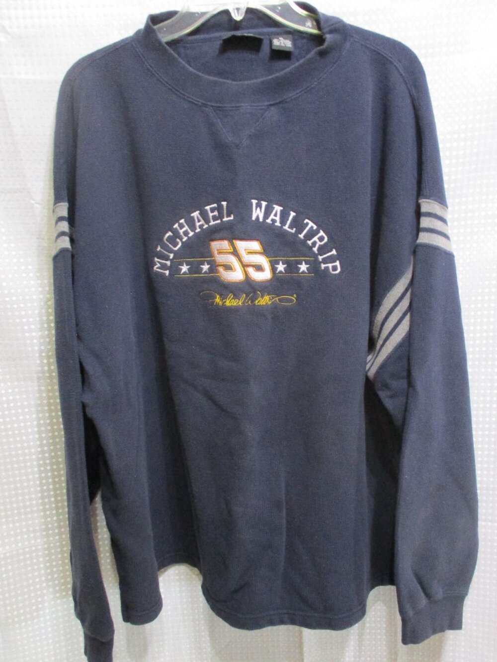 NASCAR Team Caliber Michael Waltrip #55 Long Sleeved Waffle Knit Sweater Sz. XL